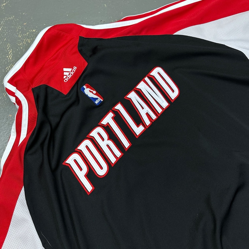 Adidas Portland Trailblazers NBA Shoot Around Warm Up Full Zip Crew Neck XXL - Picture 4 of 9